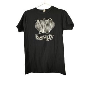 Vintage No Doubt Black Shirt with Silver Logo size Small